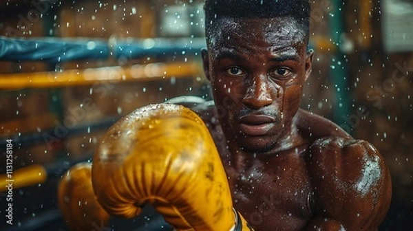 Obraz High-intensity boxing training