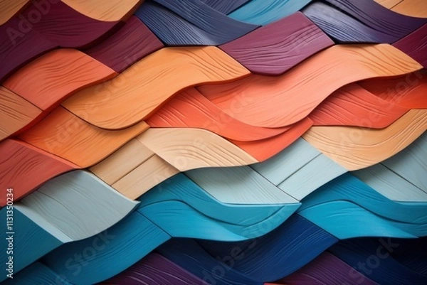 Fototapeta Colorful background with waves.