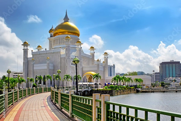 Obraz Sultan Omar Ali Saifuddin Mosque in Bandar Seri Begawan Brunei