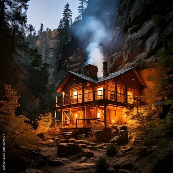 Obraz Cabin in the Canyon
