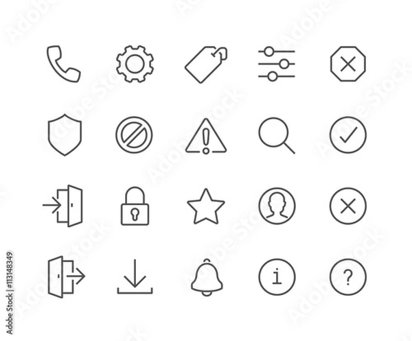 Obraz Line Interface Icons