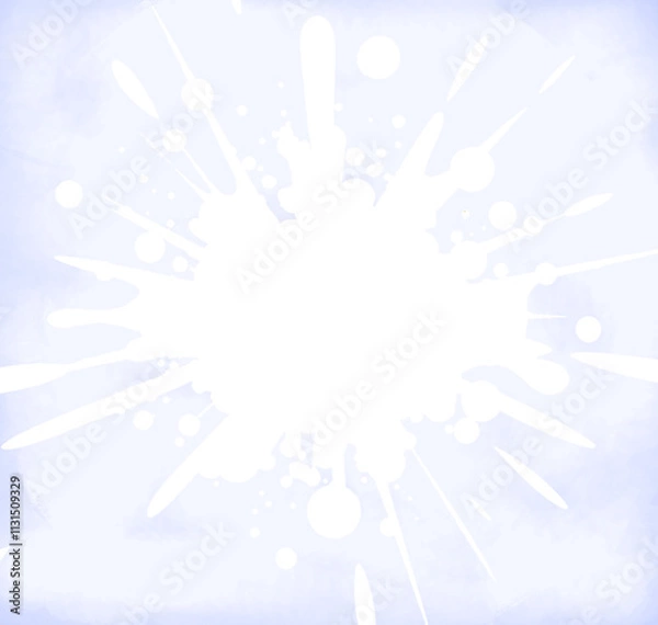 Obraz Abstract White Paint Splash on Light Blue Background