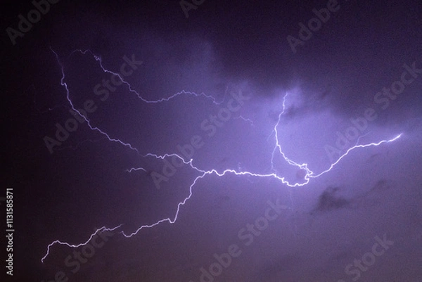 Obraz lightning in the night sky