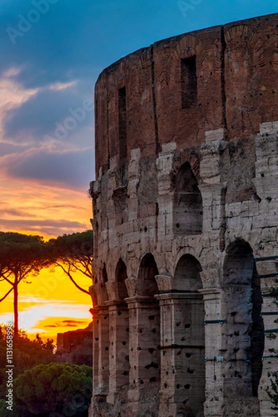 Obraz Sunset Behind the Colosseum