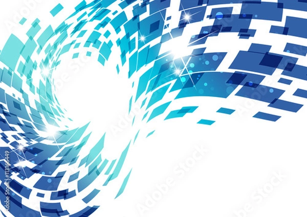 Obraz Blue geometry background design