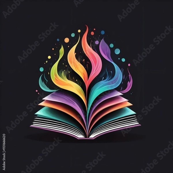 Obraz open book with lights