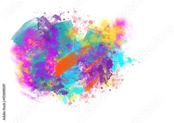 Obraz abstract powder splatted background, Freeze motion of color powder exploding/throwing color powder, multicolor glitter, Pastel color dust particles splash, Colorful powder explosion
