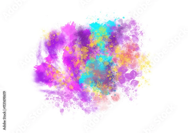 Fototapeta abstract powder splatted background, Freeze motion of color powder exploding/throwing color powder, multicolor glitter, Pastel color dust particles splash, Colorful powder explosion