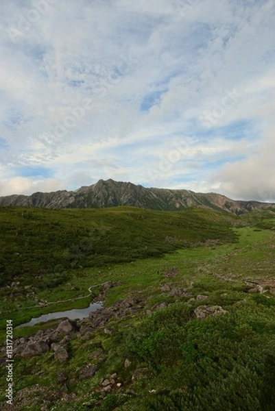 Fototapeta 北アルプスの秘境雲ノ平の夕暮れ