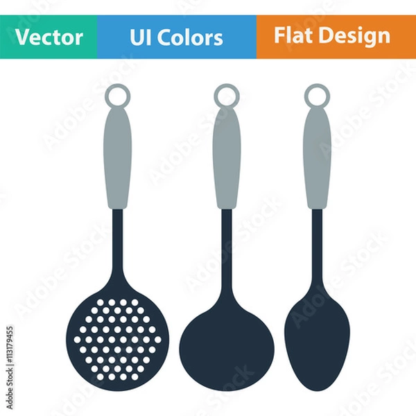 Fototapeta Ladle set icon
