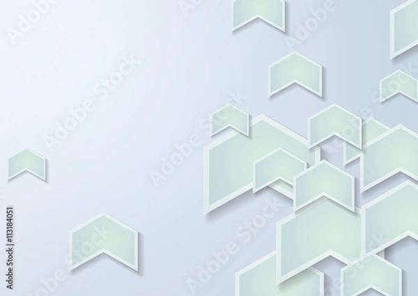 Fototapeta 3d White Arrows Background