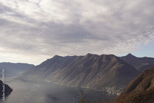 Fototapeta view from the top of mountain