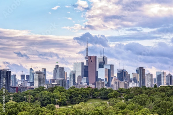 Fototapeta Toronto Skyline on a cloudy day