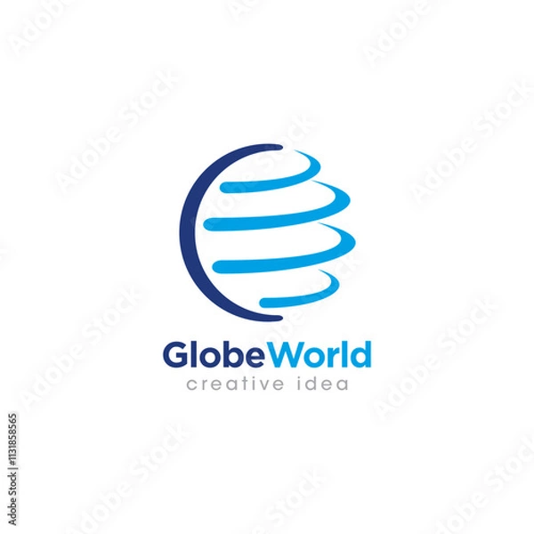 Obraz Creative Globe Concept Logo Design Template