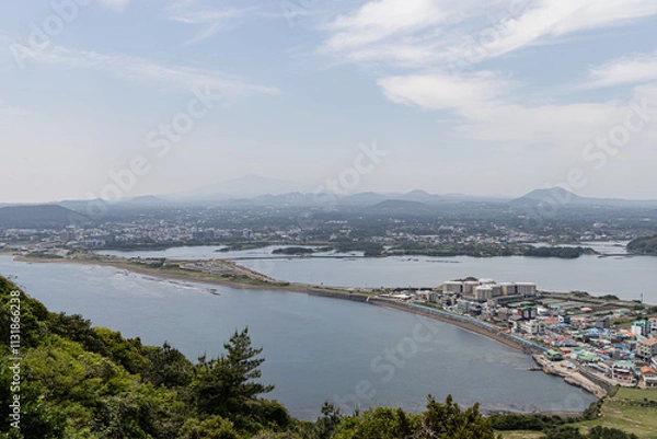 Obraz 산 정상에서 바라보는 풍경 제주 서귀포시 성산읍 성산리 성산일출봉