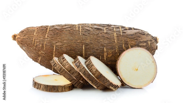 Fototapeta cassava on white background