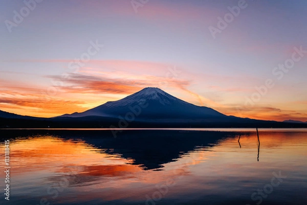 Obraz 富士山夕景