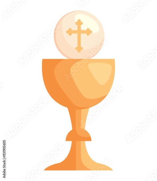 Fototapeta first communion chalice and host