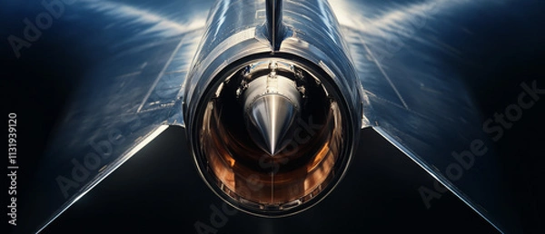 Fototapeta Supersonic Jet Nozzle: Laminar Flow, Flight Dynamics, Aerospace Technology