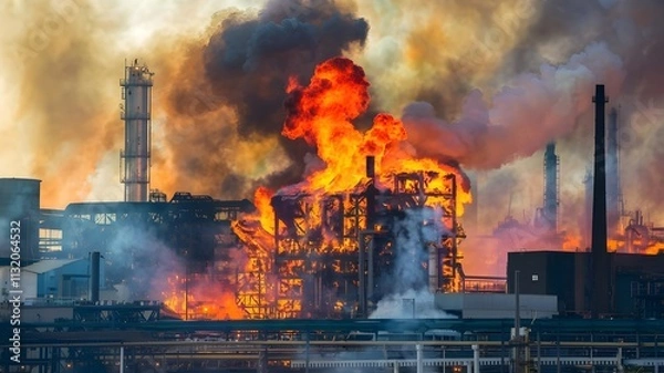 Obraz Environmental damage caused by air pollution, Urban pollution