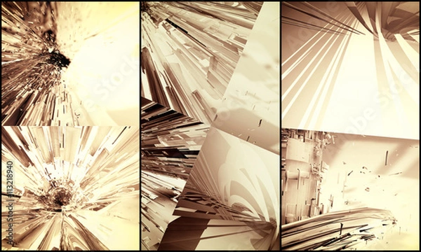 Fototapeta 3D rendering, futuristic background for banner