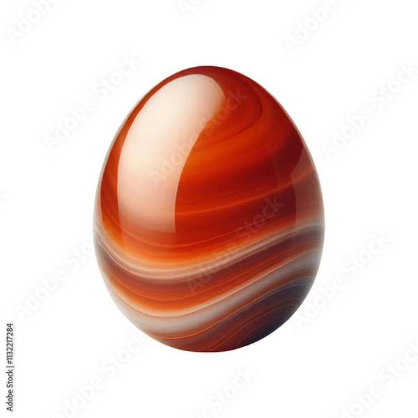 Obraz Carnelian stone isolated on transparent background