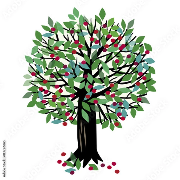Obraz Illustration Cherry tree