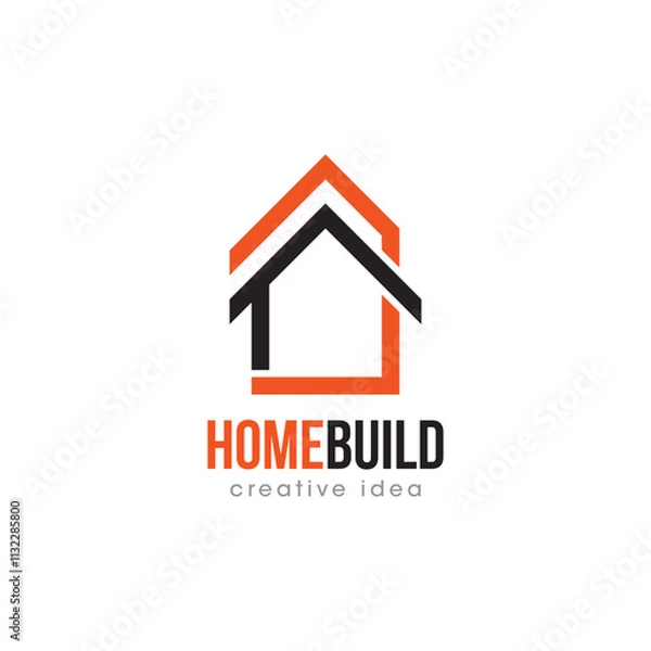 Obraz Creative Home Construction Concept Logo Design Template
