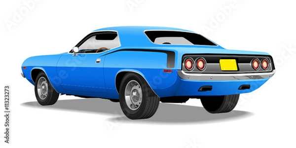 Obraz Blue 1970's Muscle Car