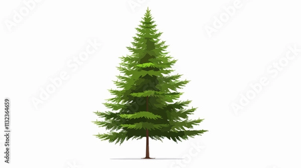 Obraz Detailed Western Hemlock Tree Vector Illustration for Design Projects