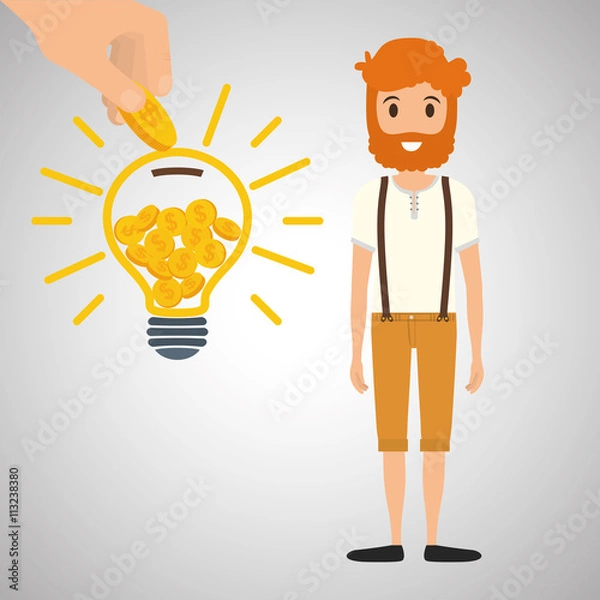 Fototapeta Save Money design. Financial item. Colorfull illustration, vecto