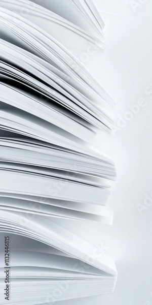 Fototapeta Abstract Stack of Open Books with Gentle Light Gradients Creating Dreamlike Shapes