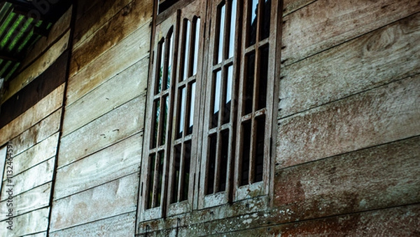 Obraz Old Wooden Window with Many Panes