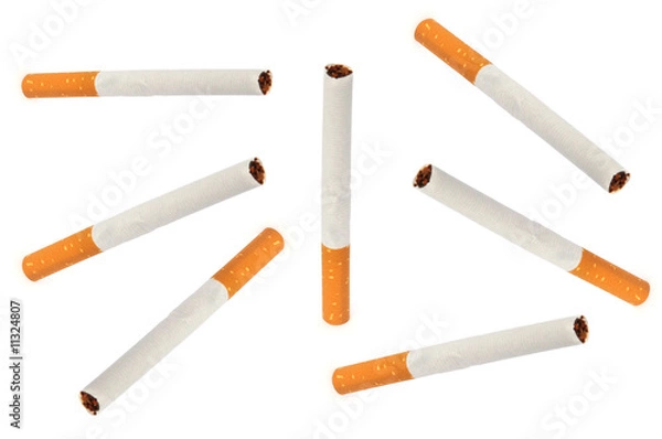Fototapeta cigarettes on white