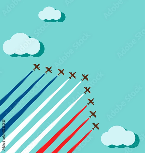 Obraz Air show for celebrate the national day of France