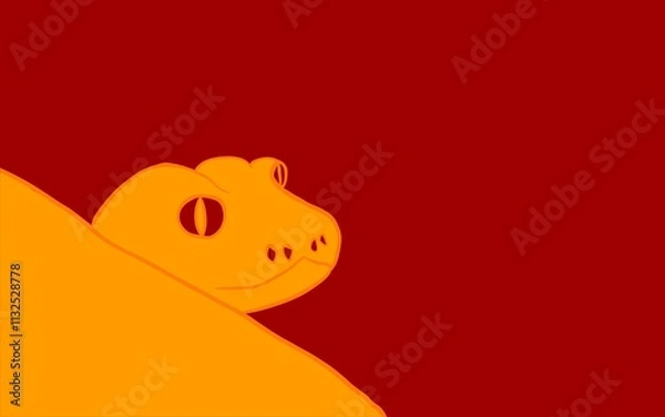 Obraz Snake of 2025, Year of the Snake, Chinese Zodiac Art, Lunar New Year Snake, Fiery Serpent Design, Zodiac Snake Illustration, Modern Snake Symbol, Abstract Snake Art, Elegant Snake Artwork, Mystic Rept