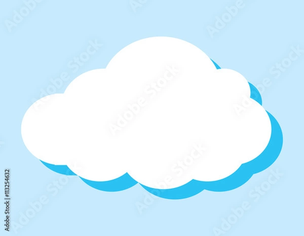 Fototapeta vector background of cloud with blank copy space