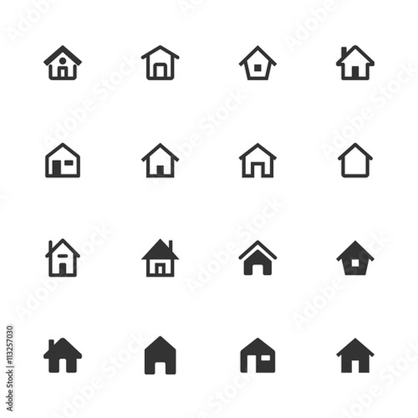 Fototapeta Vector House Icon Set