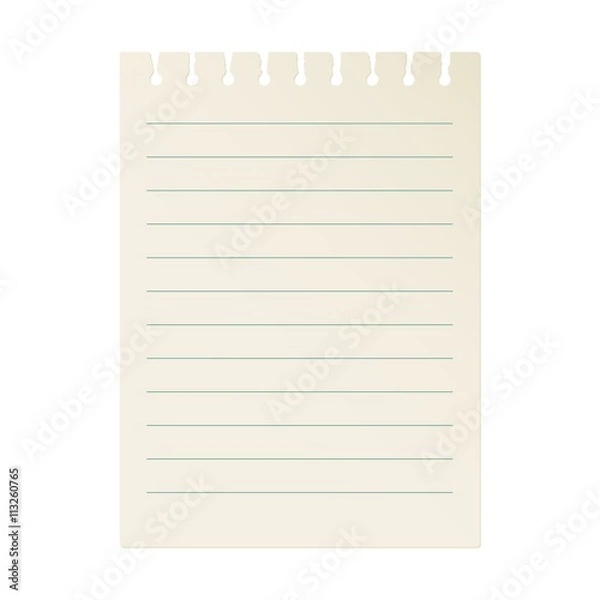 Obraz Page notepad. Vintage.