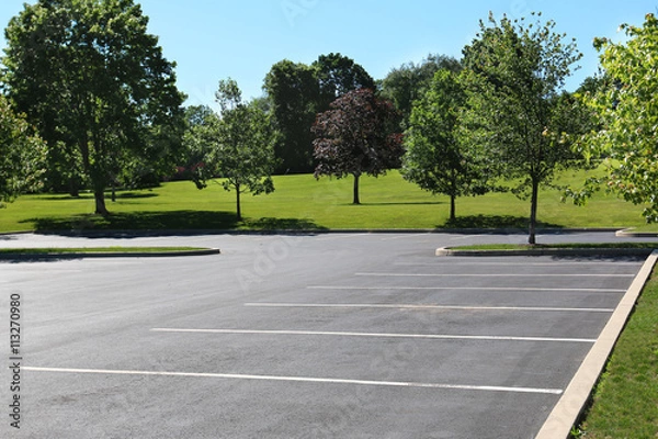 Obraz lato pusty parking