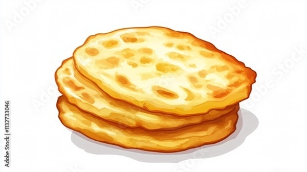 Fototapeta Crisp Hash Browns Icon Isolated on Transparent Background