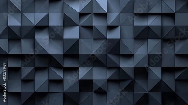 Fototapeta Abstract dark navy blue background with a geometric pattern