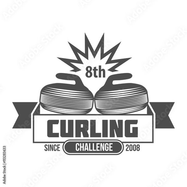 Obraz vintage curling labels and design elements