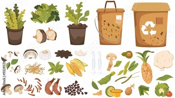 Fototapeta Professional Collection of Biodegradable Food Scraps Organic Waste