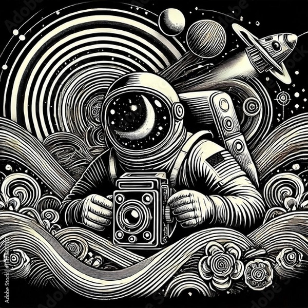 Fototapeta black and white background