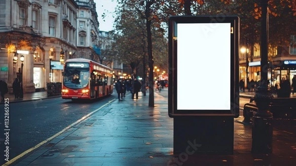 Obraz Ideal mockup for artistic concepts and advertising campaigns in an urban landscape.