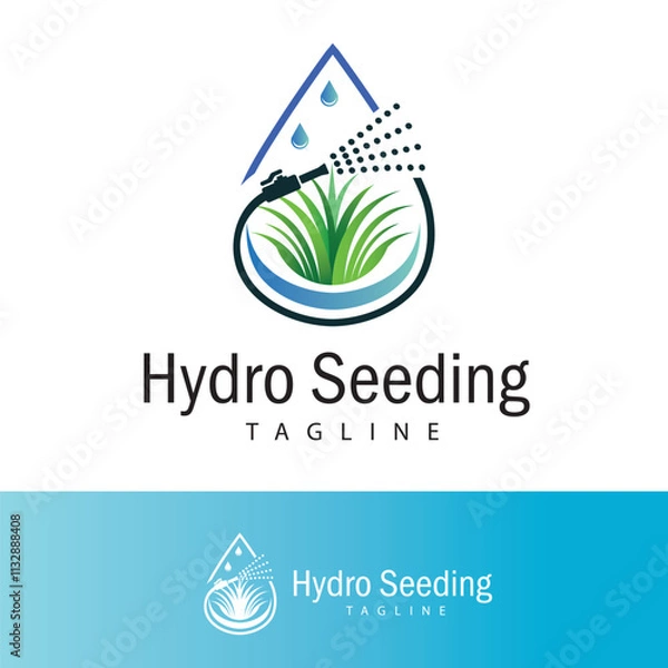 Obraz Hydro Seeding logo design template.