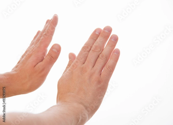 Obraz Male hands refusing something