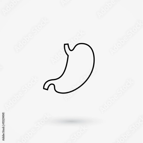 Fototapeta Line vector stomach icon