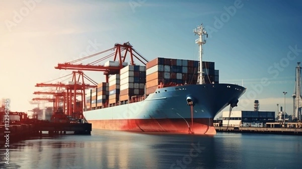 Obraz container cargo freight ship